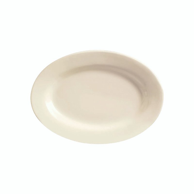 China Platter Rolled Edge 10-3/8" - White