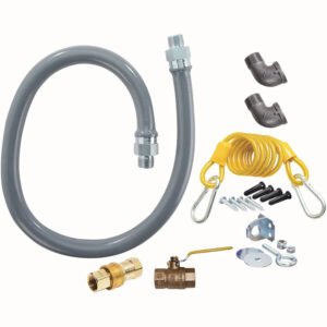 Gas Connector Hose Kit / Assembly 3/4" x 48" - Gray