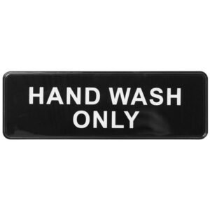 Sign "Hand Wash Only" 3" x 9"