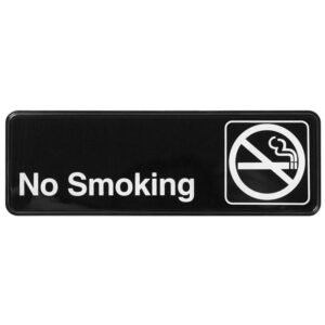 Sign "No Smoking" 3" x 9"