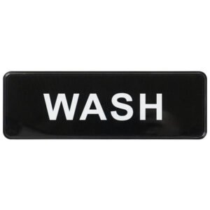 Sign "Wash" 3" x 9"
