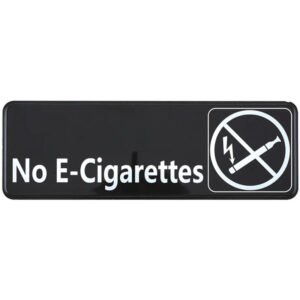 Sign "No E-Cigarettes" 3" x 9"