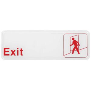 Sign "Exit" 3" x 9" - White