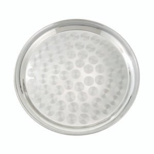 Service Tray 14" - S/S Swirl Pattern