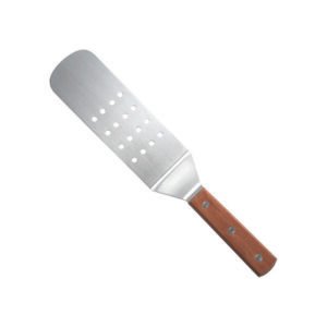 Flexible Turner 7-7/8" x 2-7/8" Perforated - Wooden Handle