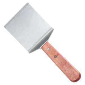Steak/Burger Turner 4" x 3-3/4" Offset Blade - Wooden Handle