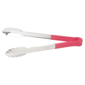 Utility Tong 12" - Red Heat Resistant Handle