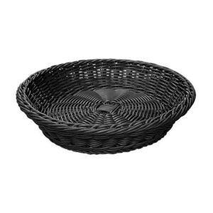 Bread Basket 11-1/2" Round - Black Polyweave