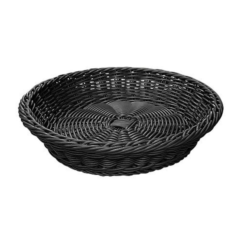 Bread Basket 11-1/2" Round - Black Polyweave