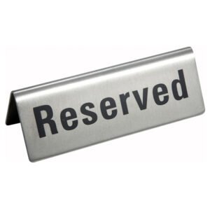 Tent Sign Reserved - S/S