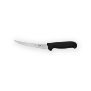 Curved Boning Knife 6" - Black Antimicrobial  Handle