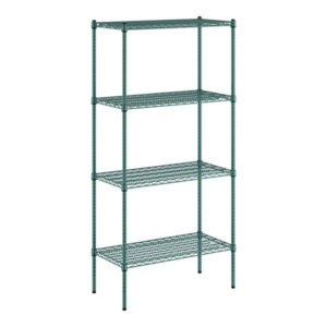 Shelving Unit 36"W x 18"D x 74"H - Green Epoxy