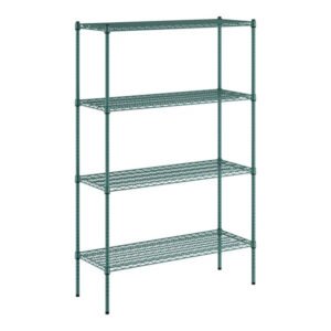 Shelving Unit 48"W x 18"D x 74"H - Green Epoxy