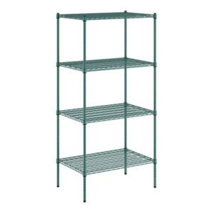 Shelving Unit 36"W x 24"D x 74"H - Green Epoxy