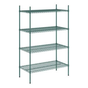 Shelving Unit 48"W x 24"D x 74"H - Green Epoxy