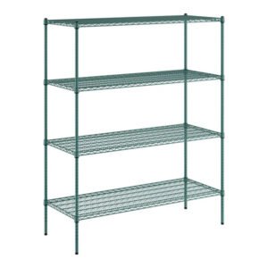 Shelving Unit 60"W x 24"D x 74"H - Green Epoxy