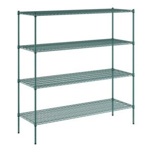 Shelving Unit 72"W x 24"D x 74"H - Green Epoxy