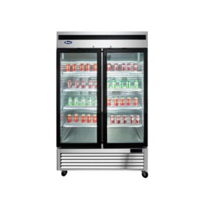 Atosa Two Door Reach-in Refrigerator Merchandiser - S/S