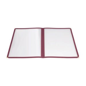 Menu Cover Double Fold 9-3/8" x 12-1/8" - Burgundy