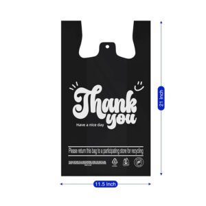 Thank You Bags - Black - 1000 Per Box
