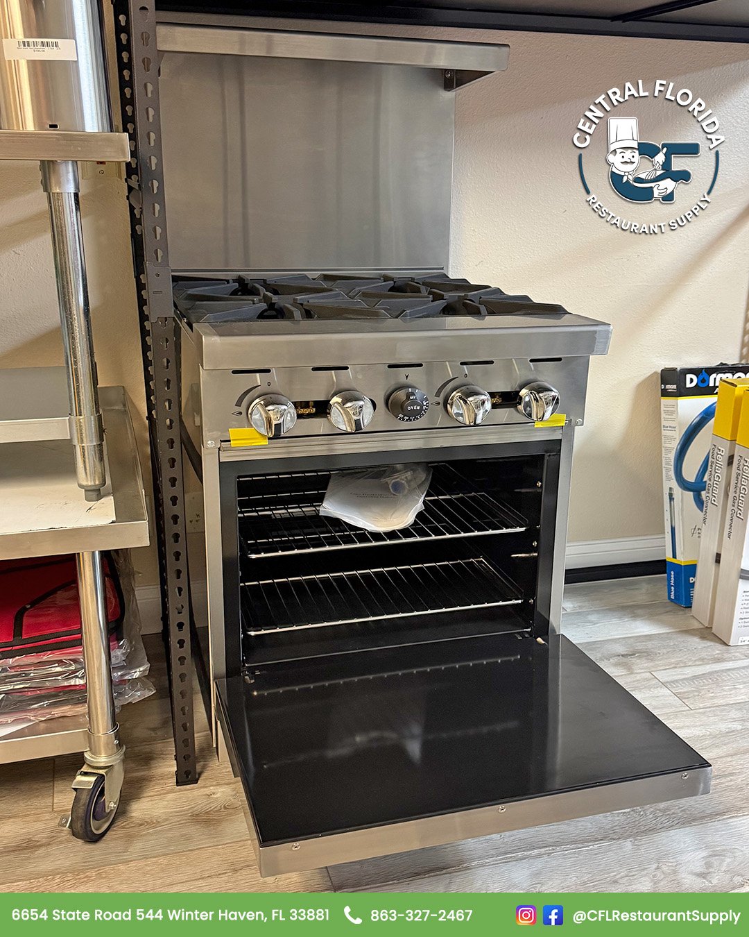 Atosa 4 Burner Range 24" - NG - Image 3