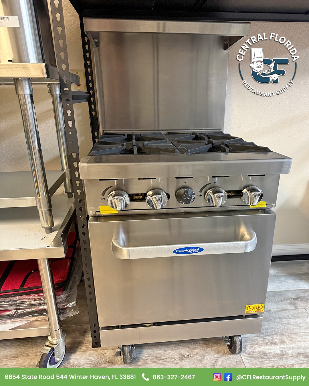Atosa 4 Burner Range 24" - NG