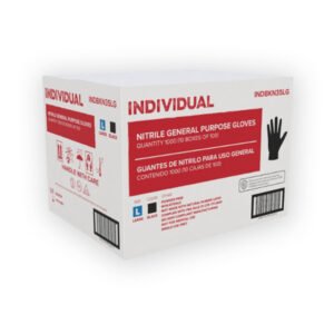 Disposable Gloves Large - 4Mil Nitrile Black - 100