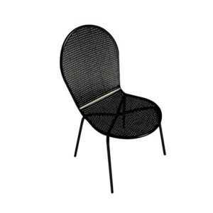 ATS metal circle perforated outdoor chair, black, 94