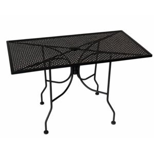 Metal square perforated outdoor table top from ATSmfg, rectangle, black finish