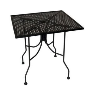 Metal square perforated outdoor table top from ATSmfg, square, black finish