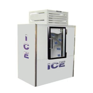 Single glass door indoor Ice Merchandiser, able to hold 150 7lb bagged ice