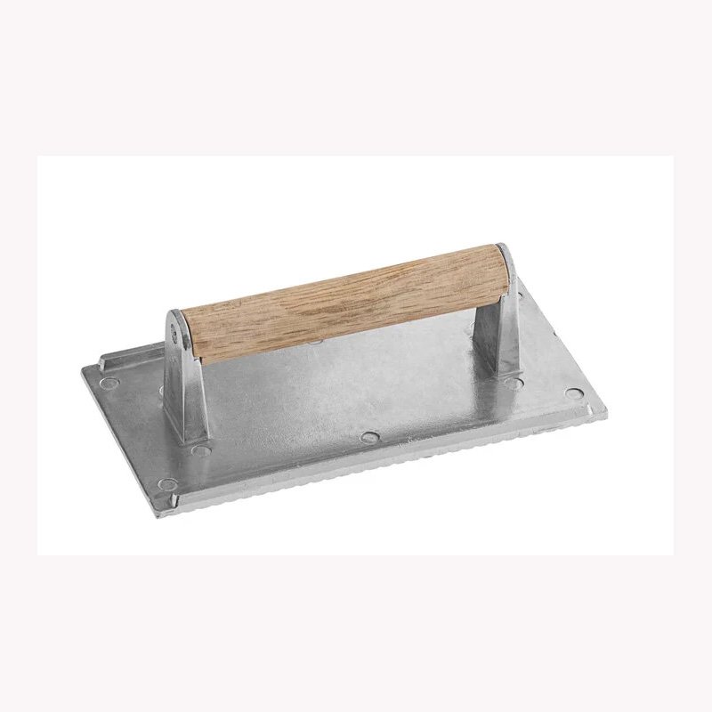 Steak Weight 10-7/8" x 9-1/8" - Cast Aluminum w/ Wood Handle