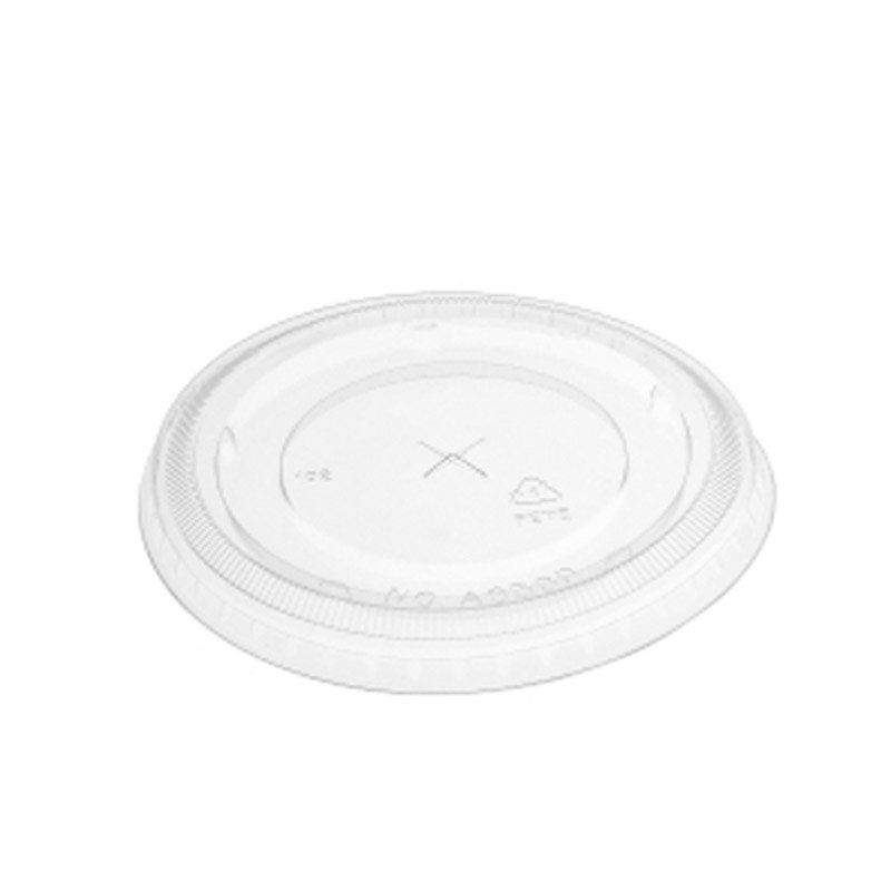 32 oz Plastic PET Straw Slotted Lid - Clear - 50