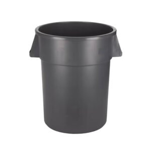 Round Trash Can 32 Gallon - Black