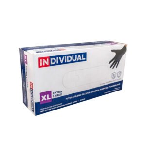 Disposable Gloves X-Large - 4Mil Nitrile Black - 100