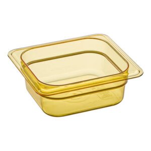 Poly Hot Food Amber Pan 1/6 x 2"