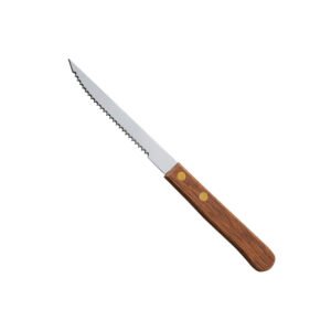 Steak Knife Wood Handle, Pointed tip - DOZ Pack