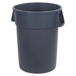 Round Trash Can - 44 Gallon - Gray
