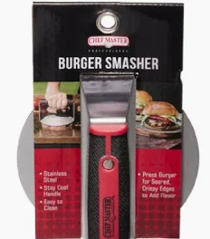 Chef Master™ S/S Burger Smasher w/ Stay Cool Handle