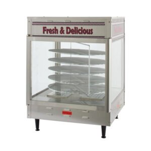 Benchmark 18” Humidified Rotating Pizza / Pretzel Warmer Display
