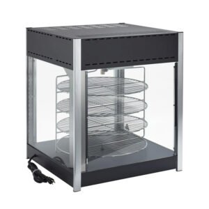 Electric Display Merchandiser 18" Round Rack - Matte Black