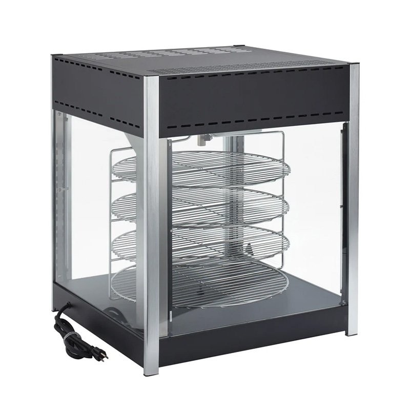 Electric Display Merchandiser 18" Round Rack - Matte Black