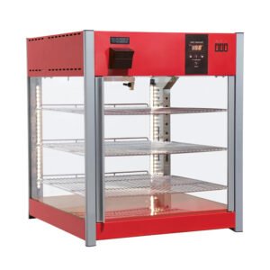 Electric Display Merchandiser w/Pass Through Window - Red