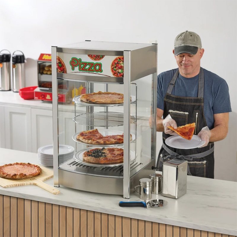 Electric Display Merchandiser 14" Round Rack w/ Adjustable Temperature - Image 2