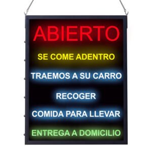 LED "All-in-One" Open Sign (Spanish)