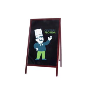 Marker Board A-Frame 45" x 25-1/4" - Mahogany