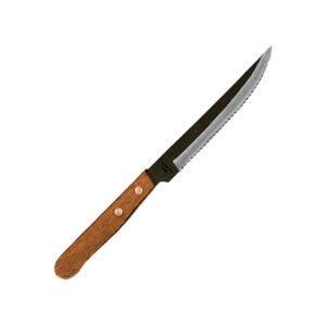 Steak Knife 4-3/4" Pointed Tip Blade - Wood Handle