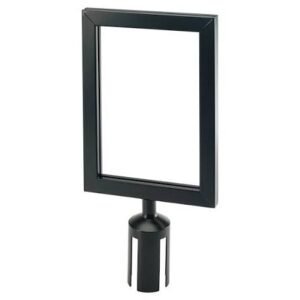 Crowd Control Stanchion - Sign Frame - Black
